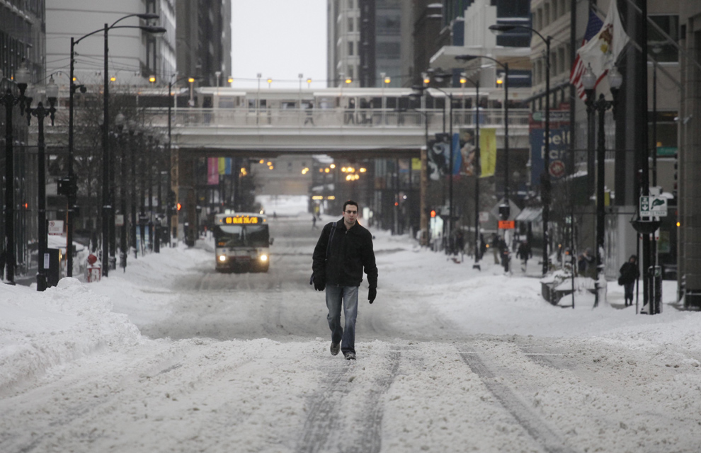 Las imágenes más impresionantes de Chicago tras el temporal de nieve