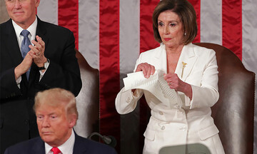 El momento viral en el que Nancy Pelosi rompió el discurso de Donald Trump