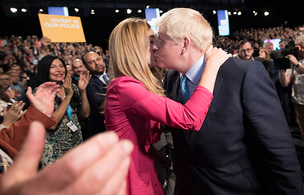 Boris Johnson y Carrie Symonds