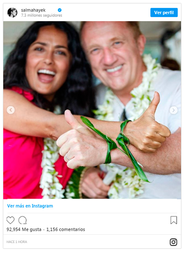 Enamoradísimos, Salma Hayek y FrançoisHenri Pinault