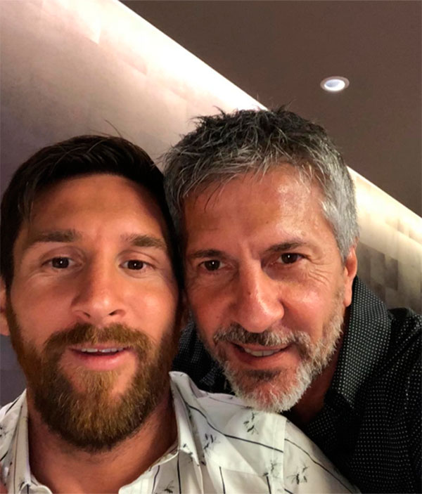 Lionel Messi y su papá 