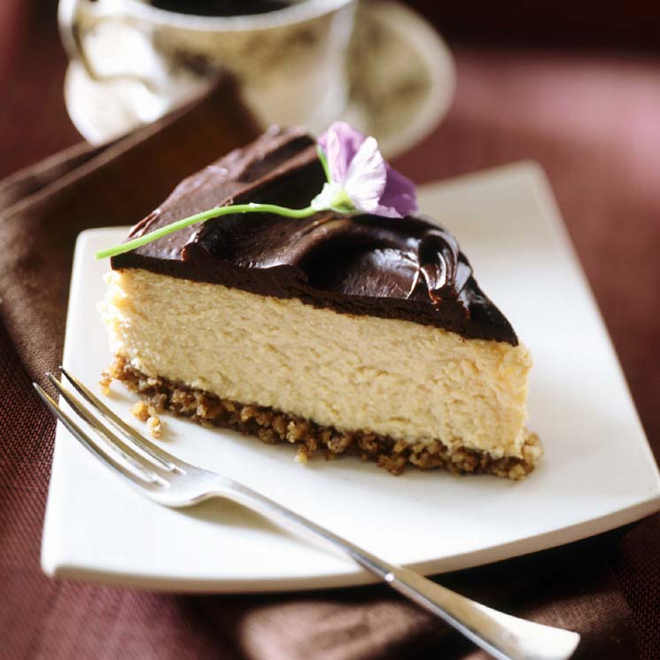 Tarta De Queso Con Cobertura De Chocolate