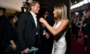 ¡La felicitación más esperada! Jennifer Aniston y Brad Pitt se encuentran en los SAG Awards