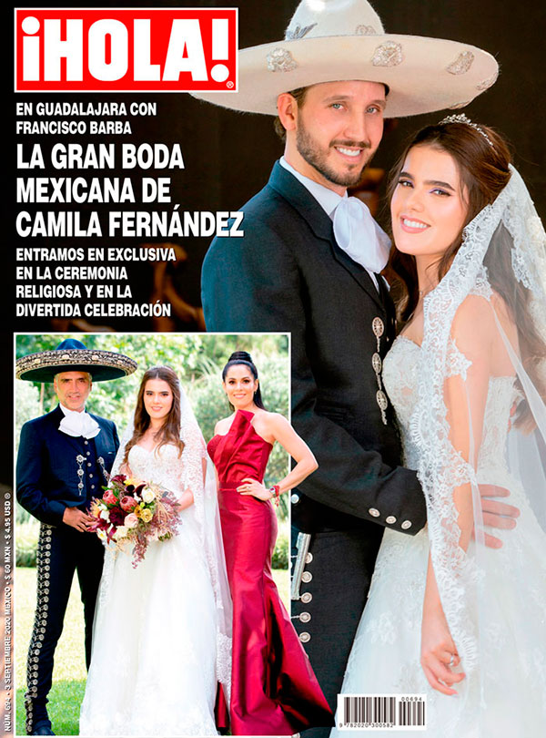 Porta de ¡HOLA! con la gran boda de Camila Fernández y Francisco Barba