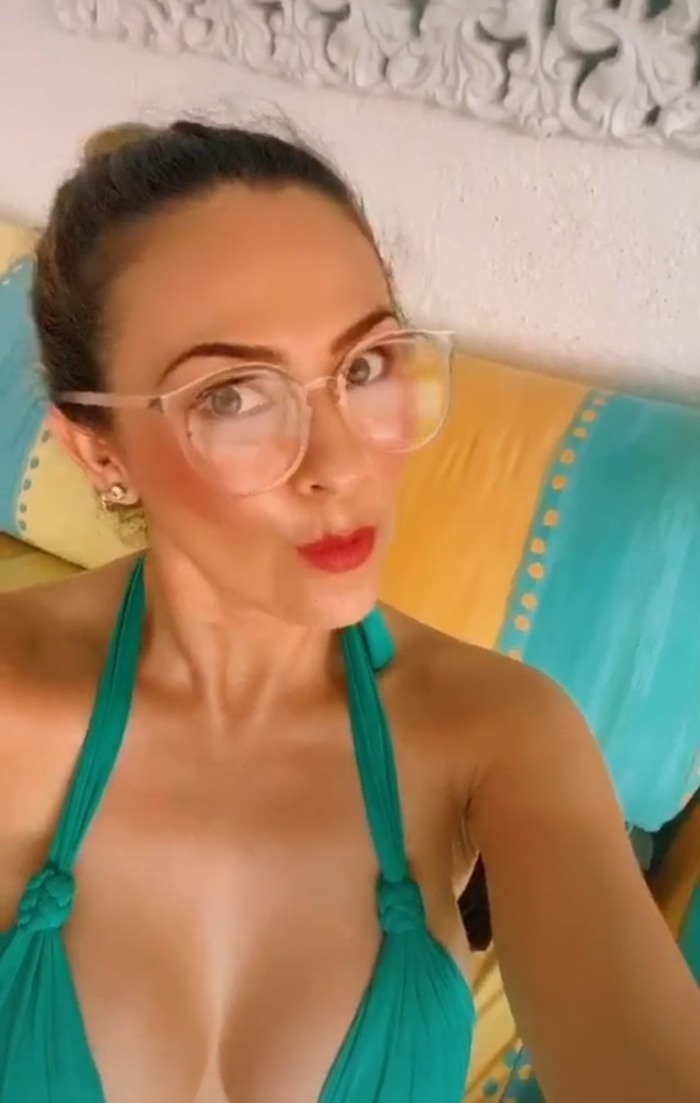 Aracely Arámbula from her home in Acapulco