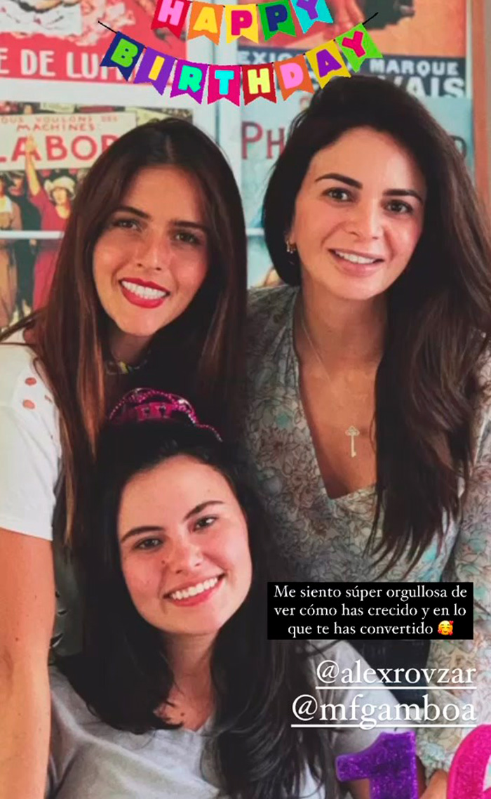 Claudia Álvarez, Alex Rovzar y Fernanda Gamboa