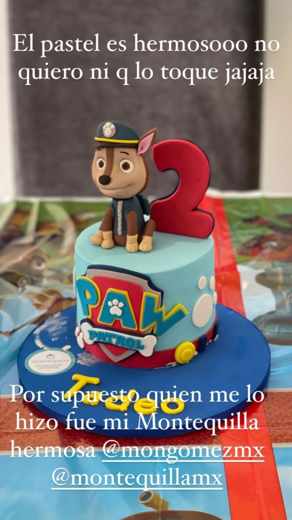 El pastel de cumpleaños de Tadeo, el hijo de Ferdinando Valencia