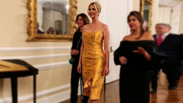 El impactante vestido dorado con el que Ivanka Trump deslumbró en Colombia