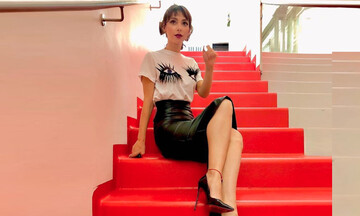 Natalia Téllez y la falda de piel con la que lució más estilizada que nunca