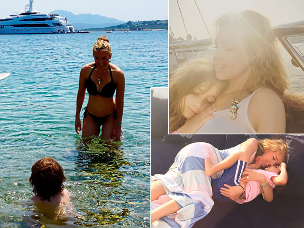 Thalía, días de bikini y diversión familiar en las aguas de Italia