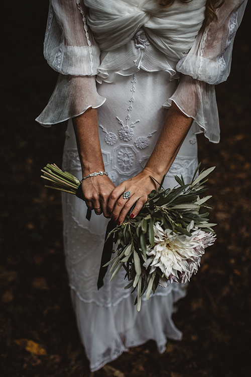 Vestido de novia sostenible de Laura Escribano