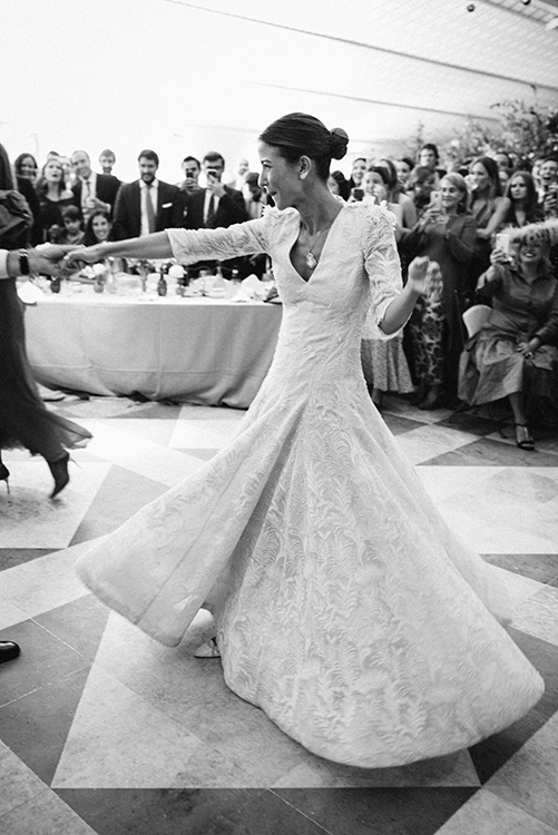 Vestido de novia en el baile