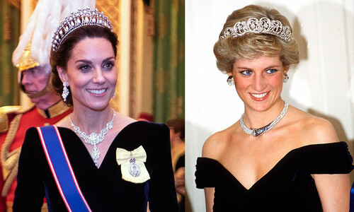 Kate con su vestido ‘más Diana’, en la noche en la que estrenó un anillo de diamantes