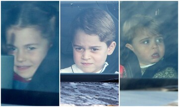 George, Charlotte y Louis acompañan a los Duques de Cambridge al almuerzo navideño en el Palacio de Buckingham