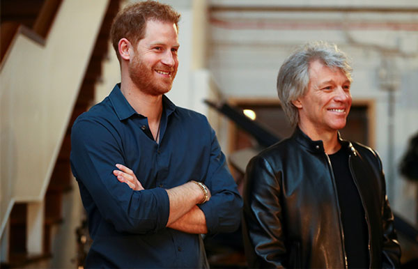 Príncipe Harry y Bon Jovi