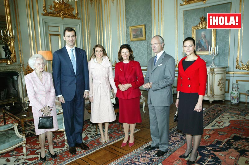 Reyes Felipe y Letizia con familia real sueca 