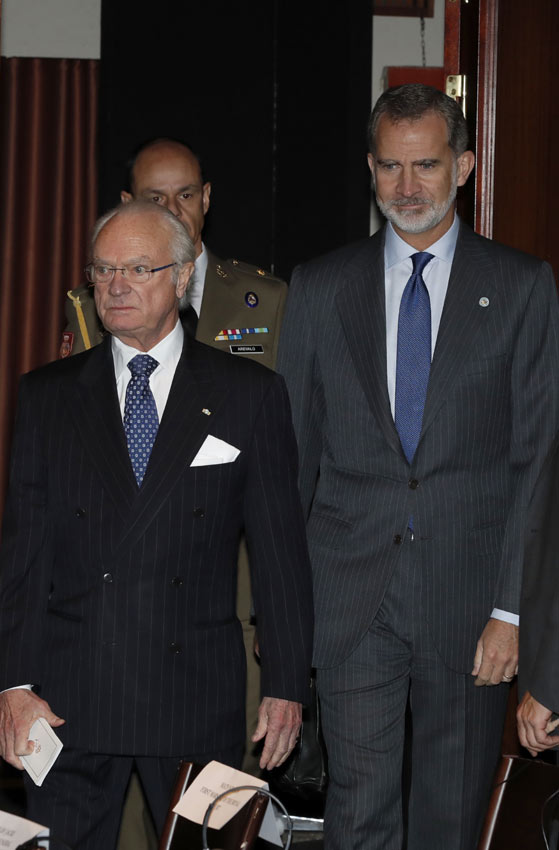 Rey Felipe y rey Carlos Gustavo