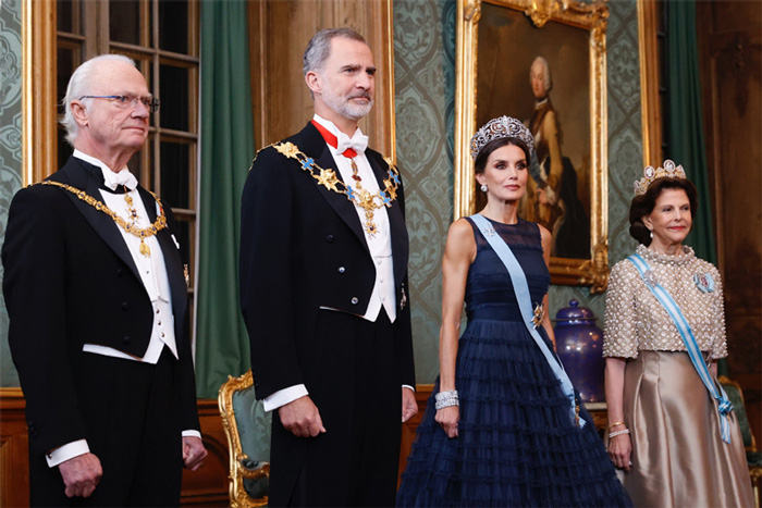 Reina Letizia, rey Felipe, Carlos Gustavo de Suecia y Silvia de Suecia