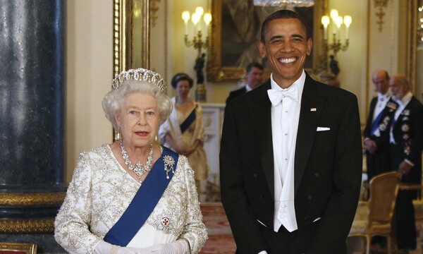 Isabel II y Barack Obama