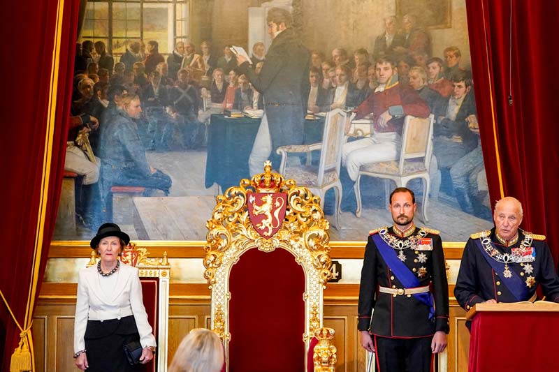 Harald de Noruega, Sonia de Noruega y el príncipe Haakon